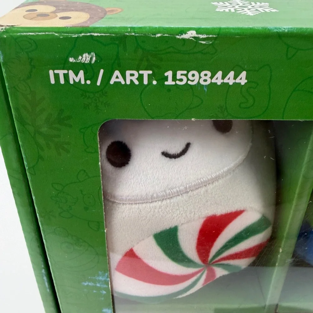 Squishmallows Christmas Holiday Ornament 8-Pack‎ Plush Set New 2024 Box Wear